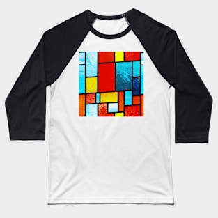 Stained glass colorful pattern, model 8 Baseball T-Shirt